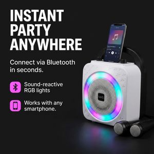 RockJam Bluetooth Karaoke Machine – 10W Portable Speaker