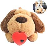 Puppy Heartbeat Toy, Stuffed Animal Dog Plush Toy Puppy Behavioral Aid Toy Heartbeat Soothing Snuggle Plush Doll Sleeping for Dogs Cats, Reduce Pets