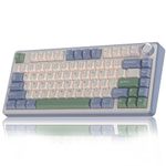 AULA F75 75% Wireless Mechanical Keyboard | Hot Swappable | Pre-lubed Linear Switches | RGB Backlit | 2.4GHz/Type-C/Bluetooth Gaming Keyboard (Cedar Green, Reaper Switch)