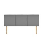 SANA SLEEP Chelsea Naples Suede HeadBoard - Luxury 20" Upholstered Design for Divan Beds - Multiple Fabric Options for Bedroom and Hotel Furniture - 3FT Single - Grey