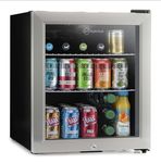 Subcold Super50 LED – Mini Fridge | 50L Beer, Wine & Drinks Fridge | LED Light + Lock and Key | Energy Efficient (Stainless Steel)