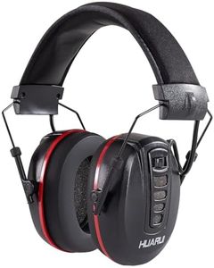 HUARUI Adjustable Electronic Shooting Ear Protection,Sound Amplification Electronic Hunting Earmuff,NRR 24dB Noise Reduction Headphones for Gun Range-Black