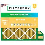 Filterbuy 24x24x4 Air Filter MERV 11 Allergen Defense (2-Pack), Pleated HVAC AC Furnace Air Filters Replacement (Actual Size: 23.38 x 23.38 x 3.63 Inches)