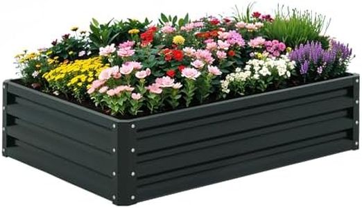 TOUFUN Raised Garden Bed 4x3x1 Black