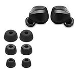 kwmobile 6x Replacement Ear Tips Compatible with Jabra Elite 75t /65t / Active - Silicone Tips for Earphones - Black