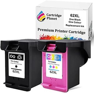 Cartridge Planet 1 Black and 1 Colour Compatible Ink for HP 62XL C2P05AA C2P07AA for HP Envy 5540 5542 5640 5642 7640 7643 HP Officejet 200 250 5740 5742 5744 5746