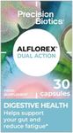 Alflorex Dual Action - Daily Gut Health Probiotics Supplement with Unique Bifidobacterium Longum Bacteria strains 35624 and 1714 + Calcium + Vitamin B6 - Bacterial Cultures - 30 Capsules