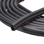 uxcell Weather Stripping Door Seal Strip, 6 Meters x 10mm x 10mm Self Adhesive Rubber Seal Strip for 8-9mm Gap, for Window and Door Soundproofing and Door Frame Gap Blocker (Black)