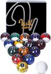 VSSAL Billiard Balls Set Pool Table Balls Marble-Swirl Style 16 Ball Set