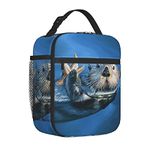 AABSTBFM Portable Insulated Lunch Bag Sea Otter Printed Waterproof Cooler Lunch Boxes Lunch Tote Bag for Men and Women