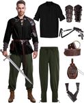 8 Pcs Renaissance Costume for Men M