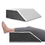 Frido Leg Elevation Wedge Pillow for Edema, Varicose Veins, Fracture | High Resilience Foam Cushion for Leg, Knee & Thigh Support | Back Pain & Swelling Relief | Lightweight (White & Grey)