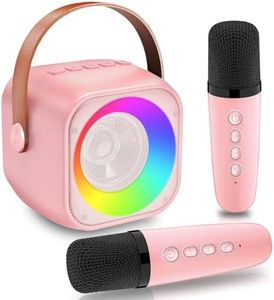 Karaoke Machine 2 Microphones Kids Karaoke Microphone Speaker Portable Wireless Karaoke Machine for Kids Boys Girls Toys Gifts for 5 6 7 8 9 10 Years