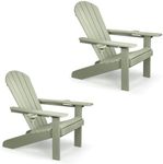 VonHaus Sage Green Adirondack Chair