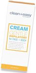 Clean + Easy Cream Gentle Depilatory for Facial and Full Body Hair Removal, Removes Hair From Fine to Coarse Unsightly Hair, Long Lasting Hair-Free Results, Perfect for Sensitive Skin, 4 oz 1-Pack