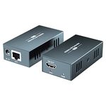 PWAYTEK 4K HDMI Extender, Ultra HD 4K@60Hz Over Cat5e/Cat6/Cat7 Up to 50m, Extended Audio and Video, Supports Loop Out, HDR, HDCP 2.2/1.4 YUV 444