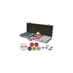 DA VINCI Premium Set with Card-Suited Poker Chips, 6 Dealer Buttons, Cards and Dice