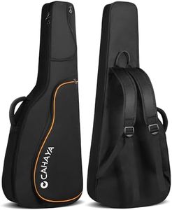 CAHAYA Guitar Bag Acoustic: Full Size Extra Thick 12mm Padding Backpack Water-Resistant Oxford Cloth Gig Bag Large Pockets for 42 43 44 inch Guitar CY0346