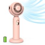 ISILER Mini Portable Fan, 2000 mAh Rechargeable USB Small Desk Fan, Handheld Fan with 130° Adjustable Tilt Angle, Quiet Personal Cooling Fan for Women, Makeup, Office, Travel, Outdoor