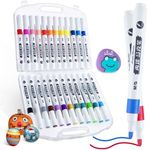 M&G Acrylic Paint Pens Markers with Medium Tip, Paint Pens for Rock Painting, Stone, Wood, Calligraphy, Canvas, Ceramic, Metal, Glass, DIY Crafts(24 Colors)