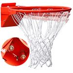 ProSlam Professional 180º Heavy Duty Breakaway Basketball Rim，18 inch Double Spring Flex Rim Goal Replacement Fits 5"x5", 5"x4", 4"x3"，5"x3" Hole Pattern Backboard