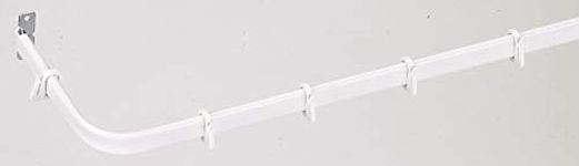 Swish Ultra Metal Extendable Valance Curtain Track Set, White, 180-300cm