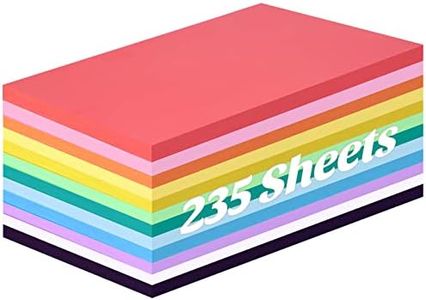 3 otters 235 Sheets Construction Paper, Heavy Duty Craft Paper Colored Art Cardstock 12 Colors for Classroom DIY Crafts Card Making Scrapbook Back to School Supplies, 8.5” x 11”