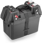 GEARMEISTER Smart Battery Box, 12V Marine Case w/ 50AMP Connectors, Multi Ports & Circuit Breaker for Trolling Motor, RV & Solar Panel, Battery Not Included