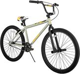 Hiland 24 Inch BMX Bike for Boys and Girls, Beginner-Level BMX to Advanced Riders with 2 Pegs, Adults Bicycles for Men and Women, Gray