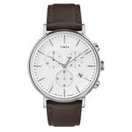 Timex Men's Fairfield Chrono 41mm Quartz Leather Strap, Brown, 20 Casual Watch (Model: TWH6Z24109J)