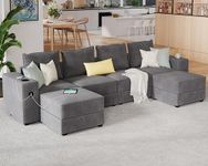 PaPaJet Sectional Sofa, 114 Inch Mo