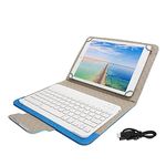 Universal Tablet Keyboard Case, Universal 9.7‑10.1 inch Tablet Keyboard Case,Wireless Bluetooth Removable Keyboard + PU Leather Case Cover,Travel Portable Leather Shell,Dustproof & Waterproof(blue)