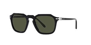 Persol Women's Po3292s Square Sunglasses, Black/Green, 50 mm