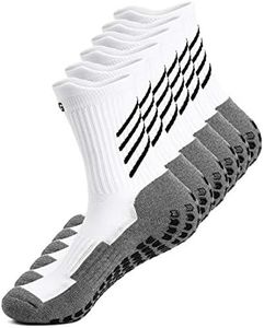 Gogogoal Calcetines deportivos antideslizantes hombre mujer Grip Calcetines fútbol baloncesto running ciclismo trekking yoga Blanco M 3par