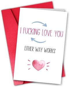 ZZMelixir Rude Anniversary Card to Husband, I Love You Card for Boyfriend, Naughty Birthday Cards for Men Him