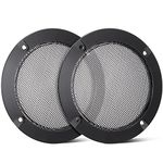 Facmogu 2PCS 8" Woofer Steel Mesh Grill, Black Speaker Grills Cover Guard for Home Audio DIY Car Speaker Replace & Protection, Waffle Speaker Grill with 8PCS Screws