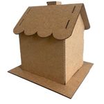 Gingerbread House Kit w/Scalloped Roof (Cardboard) - Pack of 5