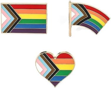 WKRTDY Lot de 3 Broches Arc en Ciel - Drapeau LGBT, Coeur Émaillé - Parfaites pour Accessoiriser Chemises, Costumes, Écharpes et Sacs à Dos - Idéales pour Affirmer l'Amour et la Tolérance