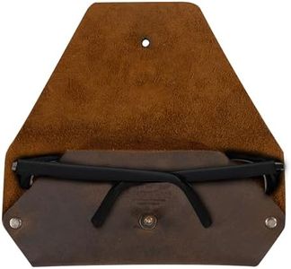 Hide & Drink, Sunglasses Minimalist Sleeve Case Protector, Eyewear Pouch, Great for Outdoors & Traveling, Full Grain Leather, Handmade, Bourbon Brown