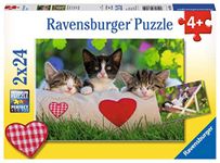 Ravensburger 07801, Sleepy Kitten 2 x 24 Piece Puzzles in a Box, 2 x 24 Piece Puzzles for Kids, Every Piece is Unique, Pieces Fit Together Perfectly