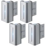 4 Pack Home Security Door Lock Withstand 800 lbs for Inward Swinging Door,Door Reinforcement Lock with 8 Screws to Prevent Unauthorized Entry, Child Proof Door Locks for Home Security and Privacy