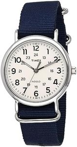 Timex Weekender 40mm Watch, Blue/Cream