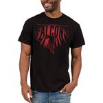 Junk Food Clothing x NFL - Team Spotlight - Short Sleeve Fan Shirt for Men and Women - Black T-Shirt with Mascot Design