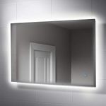 Pebble Grey™ Savannah Illuminated LED Bathroom Mirror with Demister and Touch Sensor Switch | Rotation Ready | 1000 x 600 | IP44 Rated