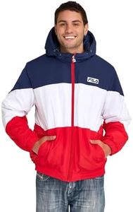 Fila Men's Taylor Colour Block Jacket, Navy/White/Cred, Size L