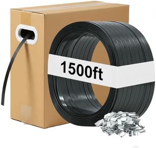 5/8" x1500 ft Black PET Strapping Kit with Self-Dispensing Box &100 Buckles