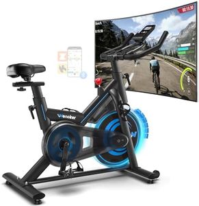 Wenoker Heimtrainer Fahrrad mit App & LCD-Display, Ergometer Hometrainer mit Magnetwiderstand und Bequeme Sitz, Tablet-Halter, Leises Spinning Exercise Bike Indoor, Fitnessbikes für Zuhause,Bis 160KG