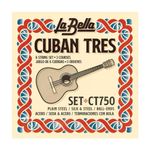 La Bella Ct750 Cuban Tres 6 String Set Plain Steel/silk & Steel Ball Ends