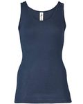 Engel, Women's Sleeveless Thermal Vest, Organic Merino Wool/Mulberry Silk (UK 10-12 - EU 38/40, Marine)