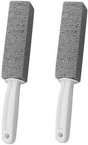 HengLiSam 2 Pack Handle Toilet Bowl Cleaner Pumice Stone Sticks Hard Water Ring Stains Remover for Kitchen/Bath/Pool/Household Cleaning